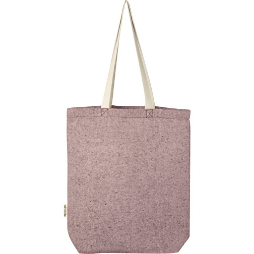 Pheebs 150 g/m² recycled cotton tote bag with front pocket 9L, Imagen 4