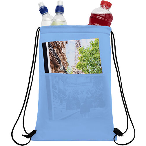 Oriole Kühltasche Mit Kordelzug 5L , hellblau, 210D Polyester, 32,00cm x 43,00cm (Länge x Höhe), Bild 5