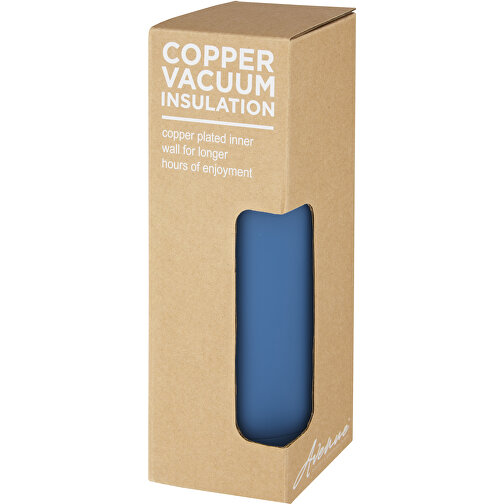Spring 500 Ml Kupfer-Vakuum Isolierflasche , tech blue, Edelstahl, PP Kunststoff, Silikon Kunststoff, 22,35cm (Höhe), Bild 1