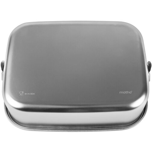 Edelstahl- Lunchbox 1200 Ml , silber, Edelstahl S304, Silikon, 36,20cm x 4,50cm x 25,90cm (Länge x Höhe x Breite), Bild 3