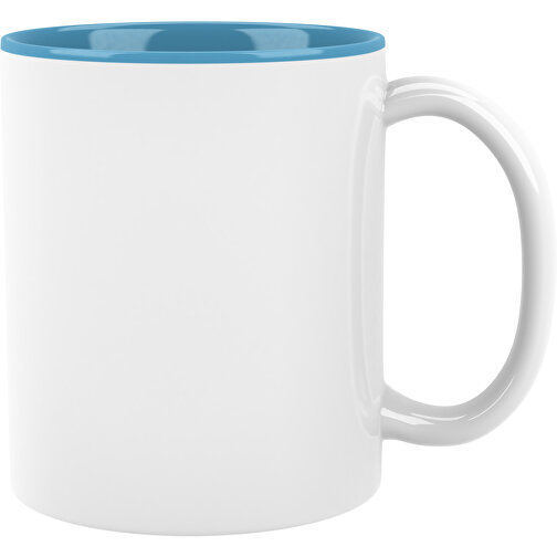Sublimations Tasse , weiß / hellblau, Keramik, 9,50cm (Höhe), Bild 1