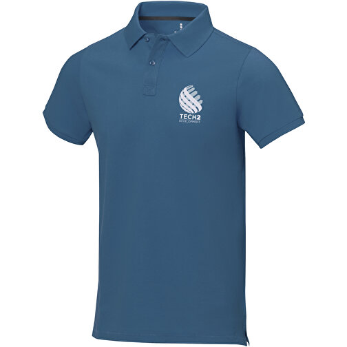 Calgary Poloshirt Für Herren , tech blue, Piqué Strick 100% BCI Baumwolle, 200 g/m2, 3XL, , Bild 2