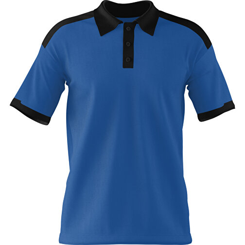 Poloshirt Individuell Gestaltbar , dunkelblau / schwarz, 200gsm Poly / Cotton Pique, XL, 76,00cm x 59,00cm (Höhe x Breite), Bild 1