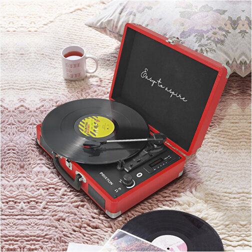 Prixton VC400 Vinyl MP3 Player , rot, Kunststoff, 35,00cm x 25,50cm x 13,00cm (Länge x Höhe x Breite), Bild 4
