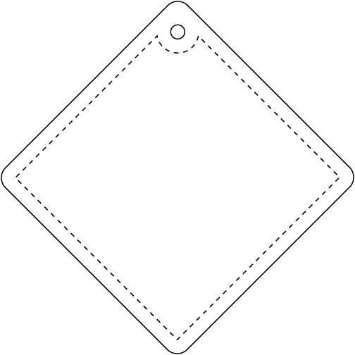Petite attache réfléchissante RFX™ en forme de diamant en PVC, Image 4