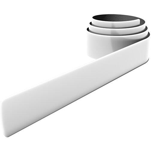 RFX™ 44 Cm Reflektierendes TPU Schnapparmband , weiß, TPU Kunststoff, 44,00cm x 3,00cm (Länge x Breite), Bild 1