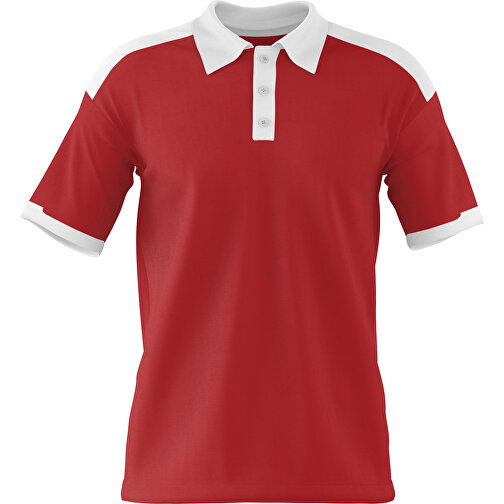 Poloshirt Individuell Gestaltbar , weinrot / weiß, 200gsm Poly / Cotton Pique, XL, 76,00cm x 59,00cm (Höhe x Breite), Bild 1