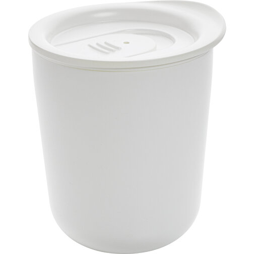 Antimikrobieller Kaffeebecher Im Klassischen Design, Weiss , weiss, PP, 9,20cm x 10,60cm (Länge x Höhe), Bild 1