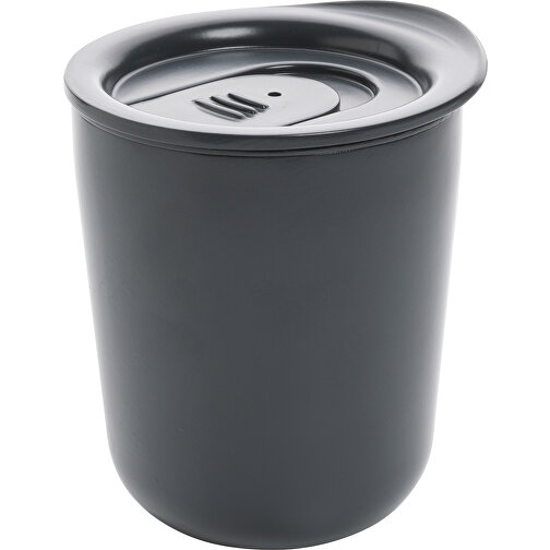 Antimikrobieller Kaffeebecher Im Klassischen Design, Grau , grau, PP, 9,20cm x 10,60cm (Länge x Höhe), Bild 1