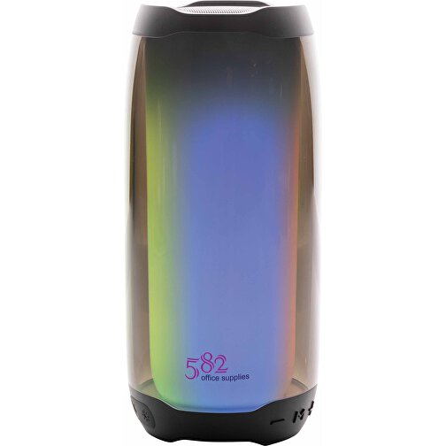 Lightboom 10W Lautsprecher Aus RCS Recyceltem Kunststoff, Schwarz , schwarz, ABS - recycelt, 21,00cm (Höhe), Bild 9