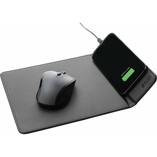 Tappetino mouse con ricarica wireless 10W in PU riciclato, Immagine 4