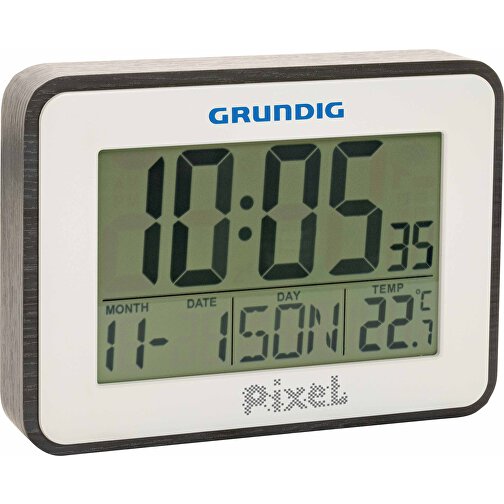 Grundig Thermometer, Wecker Und Kalender, Weiss , weiss, ABS, 18,00cm x 13,10cm (Länge x Höhe), Bild 6