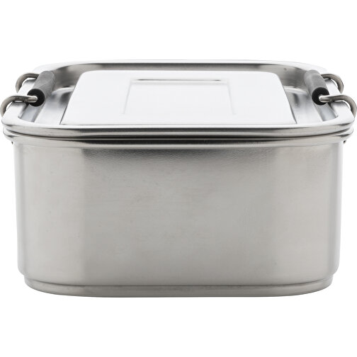 Auslaufsichere Lunchbox Aus RCS Recyceltem Stainless Steel, Silber , silber, Rostfreier Stahl - recycelt, 18,20cm x 6,30cm (Länge x Höhe), Bild 6