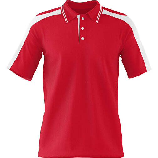 Poloshirt Individuell Gestaltbar , dunkelrot / weiß, 200gsm Poly / Cotton Pique, M, 70,00cm x 49,00cm (Höhe x Breite), Bild 1