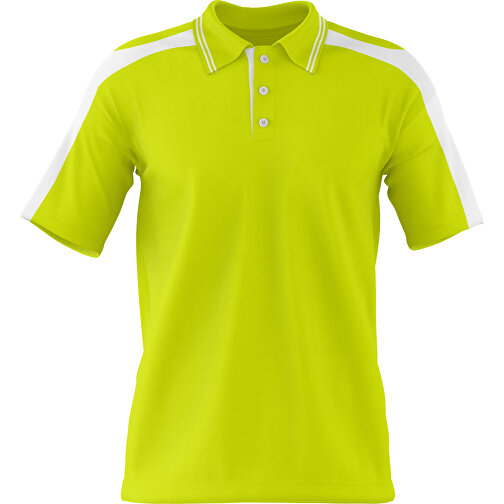 Poloshirt Individuell Gestaltbar , hellgrün / weiß, 200gsm Poly / Cotton Pique, 2XL, 79,00cm x 63,00cm (Höhe x Breite), Bild 1