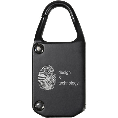 SCX.design T10 Fingerprint Kofferschloss , schwarz, Zink Legierung, 2,80cm x 1,50cm x 6,00cm (Länge x Höhe x Breite), Bild 5
