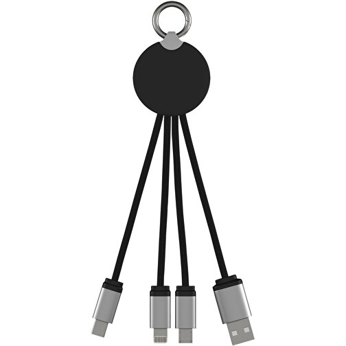 SCX.design C16 Kabel Mit Leuchtlogo , schwarz / weiß, Recycelter ABS Kunststoff, Recycelter PET Kunststoff, Metall, 14,00cm x 1,20cm x 3,50cm (Länge x Höhe x Breite), Bild 4