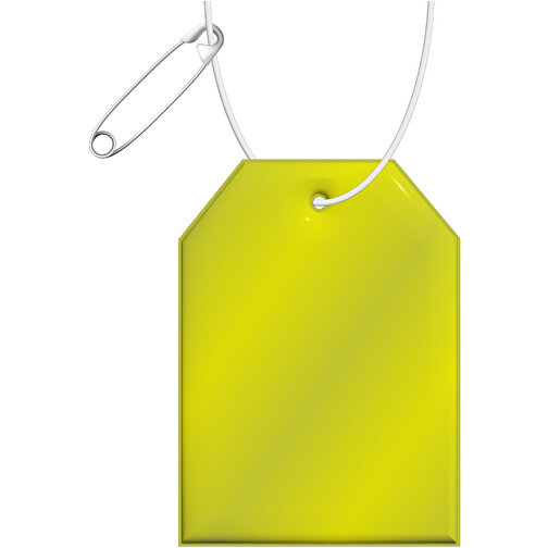 RFX™ Reflektierender Tag-TPU-Aufhänger , neongelb, TPU Kunststoff, 4,30cm x 6,00cm (Länge x Breite), Bild 1