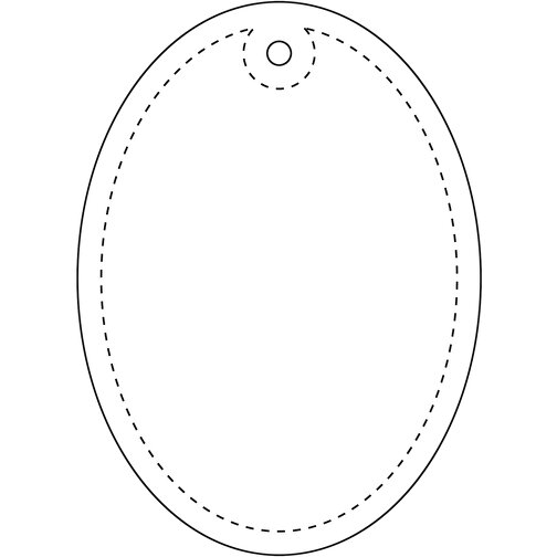 Gancio catarifrangente ovale in PVC con catenella RFX™, Immagine 3