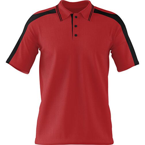 Poloshirt Individuell Gestaltbar , weinrot / schwarz, 200gsm Poly / Cotton Pique, XL, 76,00cm x 59,00cm (Höhe x Breite), Bild 1