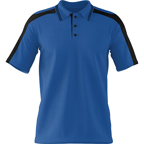 Poloshirt Individuell Gestaltbar , dunkelblau / schwarz, 200gsm Poly / Cotton Pique, L, 73,50cm x 54,00cm (Höhe x Breite), Bild 1