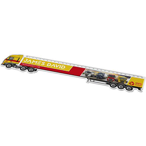 Tait 30 cm lorry-shaped recycled plastic ruler, Imagen 1