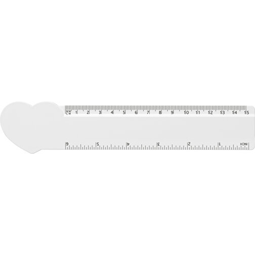 Tait 15 cm heart-shaped recycled plastic ruler, Imagen 3
