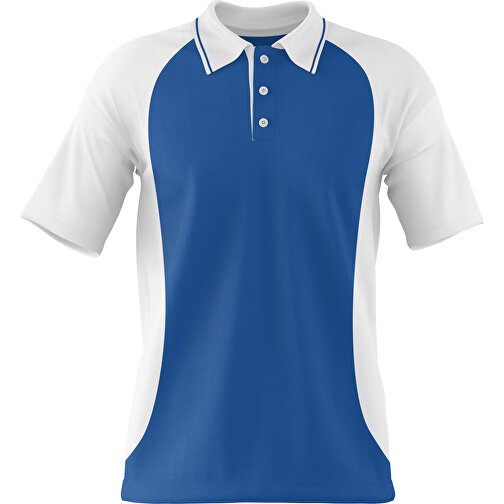 Poloshirt Individuell Gestaltbar , dunkelblau / weiß, 200gsm Poly/Cotton Pique, M, 70,00cm x 49,00cm (Höhe x Breite), Bild 1
