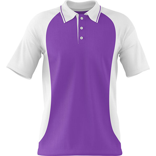 Poloshirt Individuell Gestaltbar , lavendellila / weiß, 200gsm Poly/Cotton Pique, L, 73,50cm x 54,00cm (Höhe x Breite), Bild 1