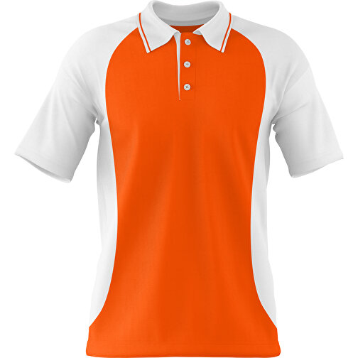 Poloshirt Individuell Gestaltbar , orange / weiß, 200gsm Poly/Cotton Pique, 2XL, 79,00cm x 63,00cm (Höhe x Breite), Bild 1
