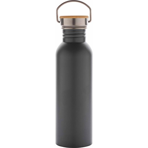 Modern stainless steel flaska med bambulock, Bild 2