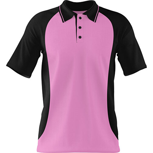 Poloshirt Individuell Gestaltbar , rosa / schwarz, 200gsm Poly/Cotton Pique, M, 70,00cm x 49,00cm (Höhe x Breite), Bild 1