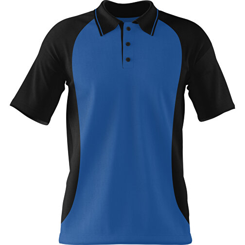 Poloshirt Individuell Gestaltbar , dunkelblau / schwarz, 200gsm Poly/Cotton Pique, L, 73,50cm x 54,00cm (Höhe x Breite), Bild 1
