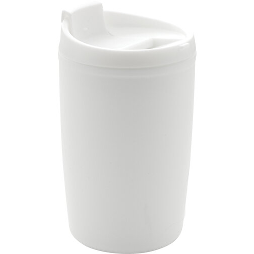 GRS Recycelter PP-Becher Mit Flip-Deckel, Weiß , weiß, Polypropylen - recycelt, 8,50cm x 13,90cm (Länge x Höhe), Bild 6