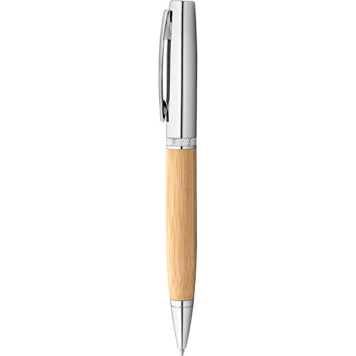 FUJI. Kugelschreiber Aus Bambus Und Metall Mit ABS-Gehäuse , natur, Bambus. ABS. Metall, 1,00cm (Höhe), Bild 1