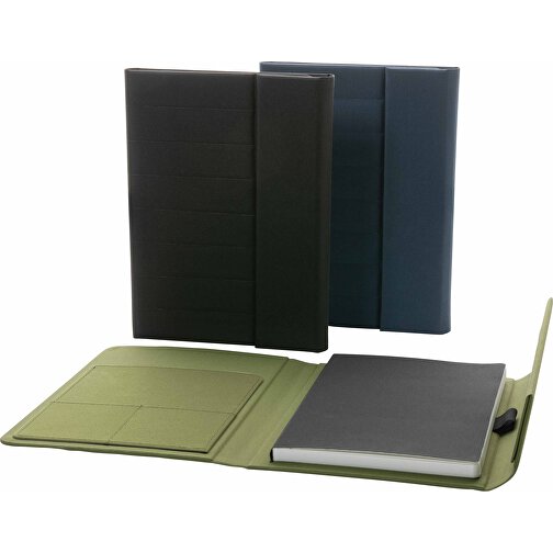 Impact Aware™ A5 Notebook Mit Magnetverschluss, Grün , grün, PET - recycelt, 23,00cm x 2,50cm (Länge x Höhe), Bild 10