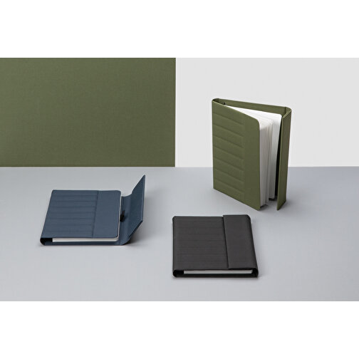 Impact Aware™ A5 Notebook Mit Magnetverschluss, Navy Blau , navy blau, PET - recycelt, 23,00cm x 2,50cm (Länge x Höhe), Bild 11