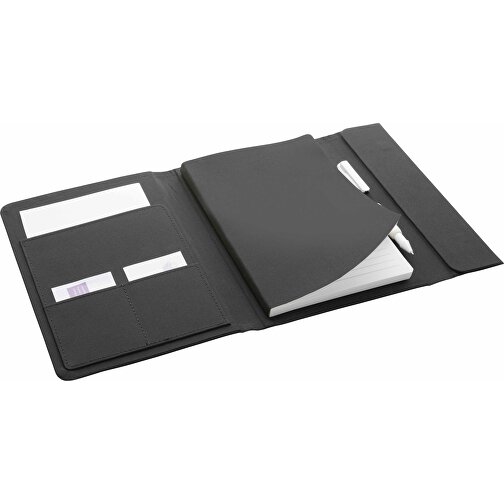 Impact Aware™ A5 Notebook Mit Magnetverschluss, Schwarz , schwarz, PET - recycelt, 23,00cm x 2,50cm (Länge x Höhe), Bild 7