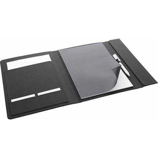 Impact Aware™ A4 Portfolio Mit Magnetverschluss, Schwarz , schwarz, PET - recycelt, 31,50cm x 2,00cm (Länge x Höhe), Bild 7