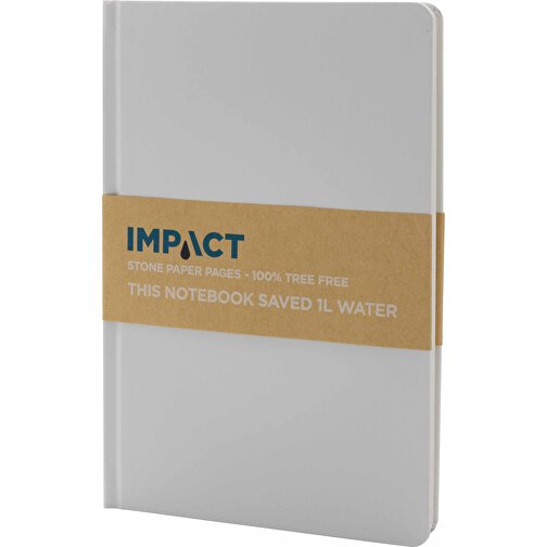 A5 Impact Steinpaper Hardcover Notizbuch, Weiß , weiß, Steinpapier, 21,30cm x 1,20cm (Länge x Höhe), Bild 6