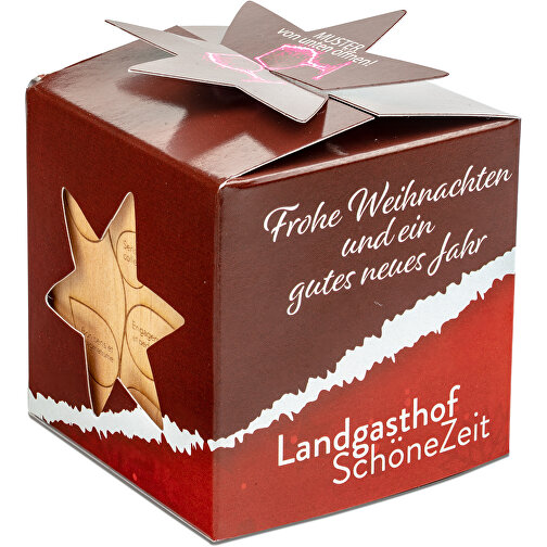 Caja Maxi Star de madera para plantar - Girasol, 2 caras con láser, Imagen 3