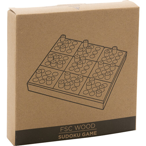 Holz-Sudoku-Spiel, Weiß , weiß, MDF, 14,00cm x 2,60cm (Länge x Höhe), Bild 5