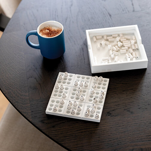 Holz-Sudoku-Spiel, Weiß , weiß, MDF, 14,00cm x 2,60cm (Länge x Höhe), Bild 7