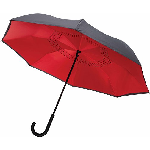 23' Impact AWARE™ RPET 190T Umgekehrter Schirm, Rot , rot, PET - recycelt, 76,00cm (Höhe), Bild 6