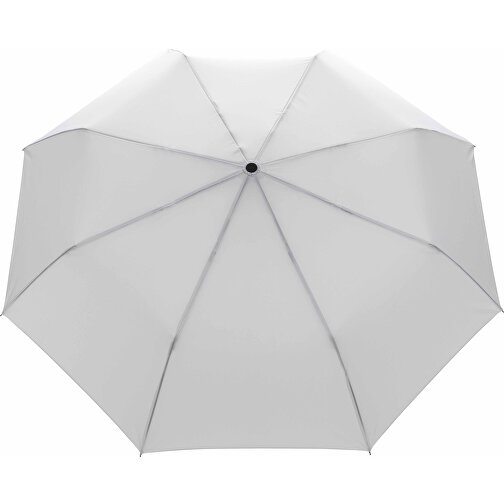 20.5' Impact AWARE™ RPET 190T Pongee Bambus Mini-Schirm, Weiß , weiß, PET - recycelt, 58,00cm (Höhe), Bild 2