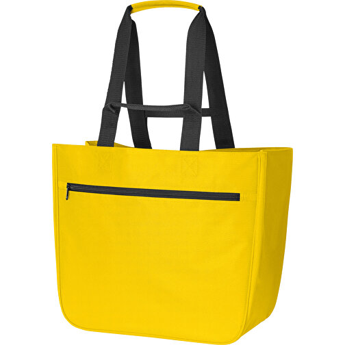 Shopper SOFTBASKET , Halfar, gelb, rPET 600d, 20,00cm x 37,00cm x 40,00cm (Länge x Höhe x Breite), Bild 1