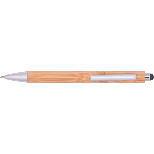 Kugelschreiber TOUCHY , schwarz, Bambus / Metall, 14,00cm (Länge), Bild 3
