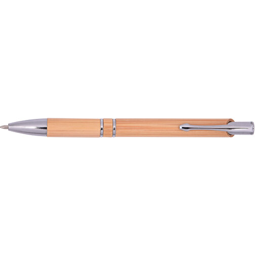 Kugelschreiber TUCSON BAMBOO , braun, silber, Bambus / Metall, 14,00cm (Länge), Bild 3
