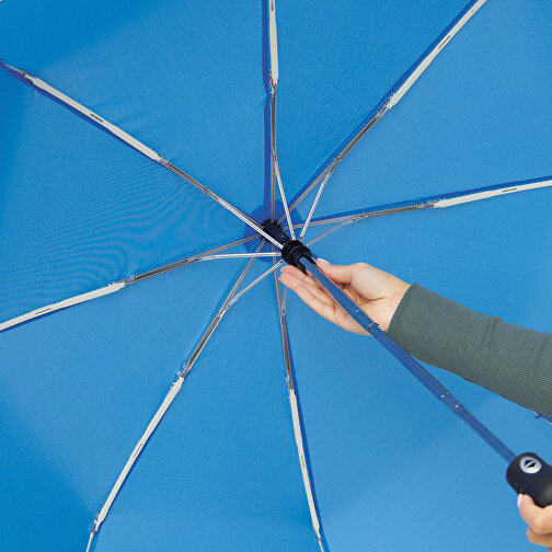 Windproof-Taschenschirm BORA , himmelblau, Metall / Aluminium / Polyester, , Bild 8