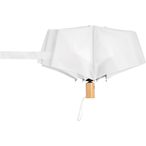 Vollautomatischer Windproof-Taschenschirm CALYPSO , weiß, Holz / Metall / Polyester, , Bild 4
